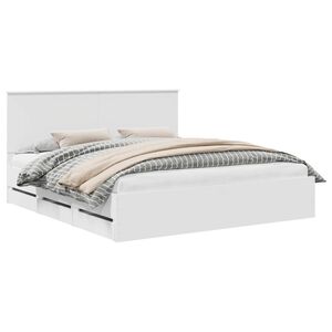 vidaXL Estrutura da Cama Branco 180 x 200 cm Madeira de Engenharia