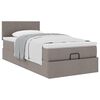 vidaXL Cama otomana com colch&atilde;o 100x200 cm tecido cinza
