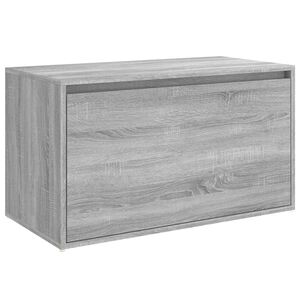 vidaXL Banco corredor 80x40x45 cm derivados de madeira cinzento sonoma