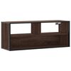 vidaXL M&oacute;vel p/TV 100x31x39,5cm deriv. madeira/metal carvalho castanho
