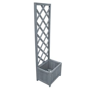 vidaXL Vaso com treli&ccedil;a 40x30x135 cm madeira de abeto maci&ccedil;a