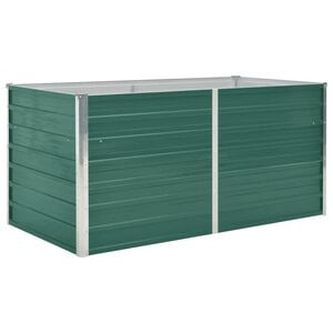 vidaXL Canteiro de jardim elevado 160x80x77cm a&ccedil;o galvanizado verde