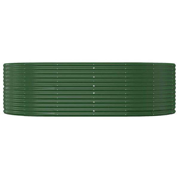 vidaXL Canteiro elevado de jardim verde 212x140x68 cm aço galvanizado