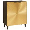 vidaXL Buffet Preto e Ouro 60 x 33 x 75 cm Madeira de manga maci&ccedil;a