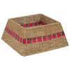 vidaXL Collar para &Aacute;rvore de Natal Quadrado Natural 50 x 50 x 25 cm