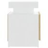 vidaXL Mesa de cabeceira 45x35x52 cm aglomerado branco/carvalho sonoma