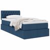 vidaXL Cama com arruma&ccedil;&atilde;o e colch&atilde;o com colch&atilde;o Azul 90 x 190 cm