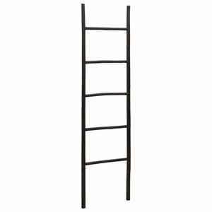 vidaXL Escada de Cobertores Preto 40 x 150 cm Bambu