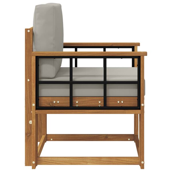 vidaXL Sof&aacute; exterior Madeira de Ac&aacute;cia maci&ccedil;a e Poli&eacute;ster