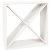 vidaXL Garrafeira 62x25x62 cm madeira de pinho maci&ccedil;a branco