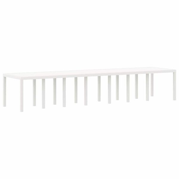 vidaXL Conjunto de Jantar para Jardim com Almofadas 15 pcs Branco PP