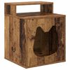 vidaXL Casa para Gatos Madeira antiga 42,5 x 40 x 53,5 cm