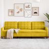 vidaXL Sofá de 3 lugares 210 cm veludo amarelo