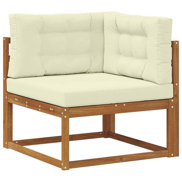 vidaXL Conjunto de Sof&aacute;s para Exterior 7 pcs Natural e Creme