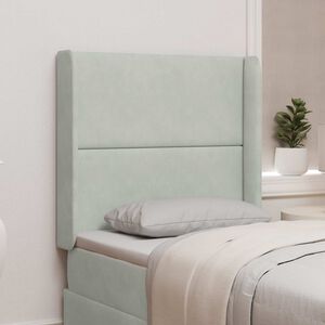 vidaXL Orelha de Cabeceira Cinzento-claro 80 x 16 x 4 cm Veludo