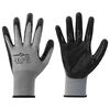 vidaXL Luvas de Trabalho 24 unid. Cinza e Preto 10 / xl Poli&eacute;ster