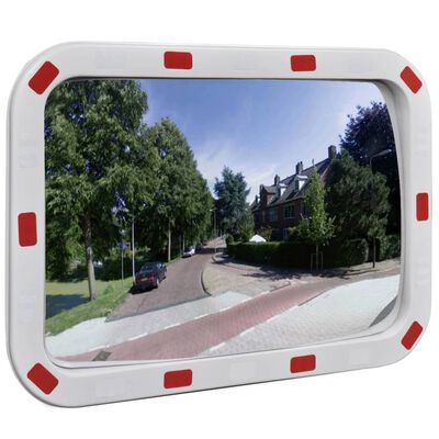 Convex Espelho de trânsito retangular 40 x 60 cm com refletores