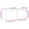 vidaXL Armários de parede 2 pcs 45x30x35 cm pinho maciço branco