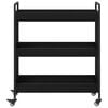 vidaXL Carrinho de Cozinha Carvalho Preto 70 x 30 x 82 cm