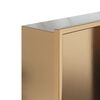 vidaXL Nicho parede p/ duche 32x62x9cm aço inoxidável dourado escovada