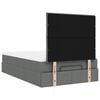 vidaXL Estrutura de cama otomana com colchão cinza escuro tecido