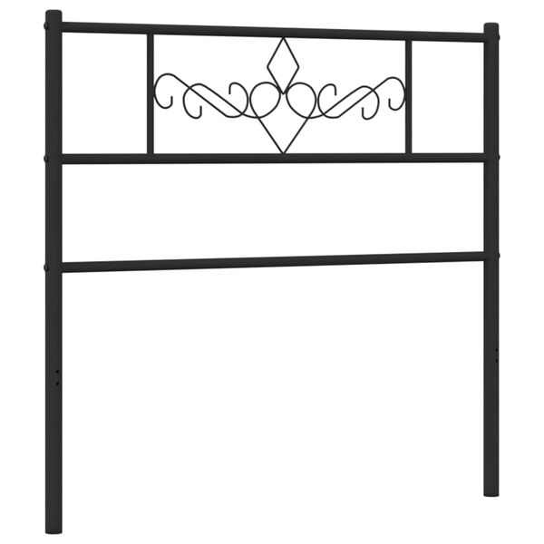 vidaXL Cabeceira de cama 80 cm metal preto