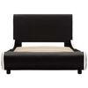 vidaXL Estrutura de cama 90x200 cm couro artificial preto