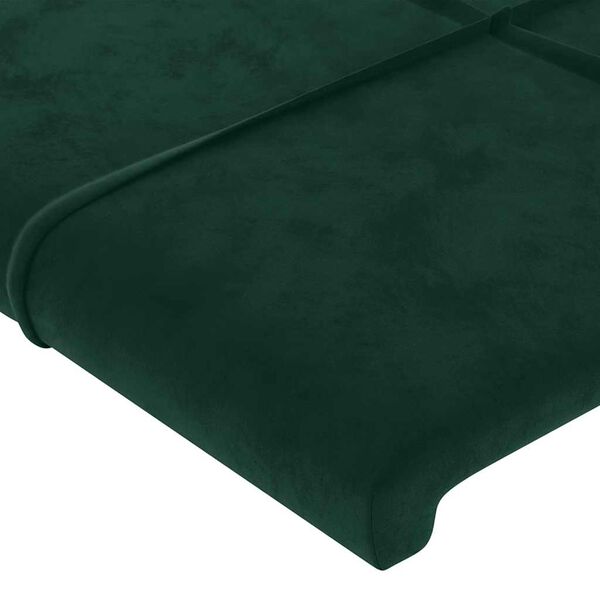 vidaXL Cabeceiras verde-escuro 160x5x78/88 cm veludo