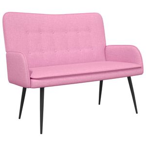 vidaXL Sof&aacute; para 2 Pessoas Rosa 115 x 61 x 87 cm Tecido