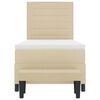 vidaXL Cama Box com almofada com cabeceira Creme 100 x 200 cm tecido