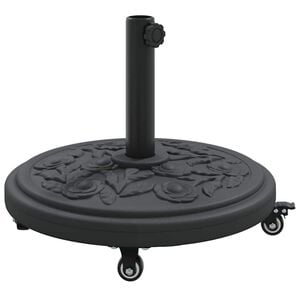 vidaXL Base para chap&eacute;u de sol Art Deco Preto &Oslash; 45 x 39,5 cm Ferro