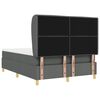 vidaXL Cama Box com colch&atilde;o Cinza Escuro 200 x 160 cm tecido