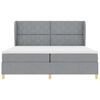 vidaXL Cama Box Springs com Colch&atilde;o Cinza Escuro 90x190 cm tecido