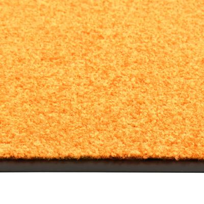 vidaXL Tapete de porta lavável 90x150 cm laranja