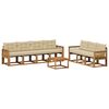 vidaXL Conjunto de Sof&aacute;s para Exterior 8 pcs Natural e Bege