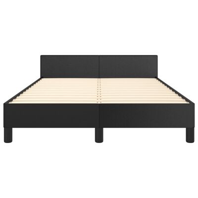 vidaXL Estrutura de cama c/ cabeceira 120x200cm couro artificial preto