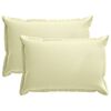 vidaXL Almofada com travesseiro HOUTEN 2 unid. Creme Poli&eacute;ster