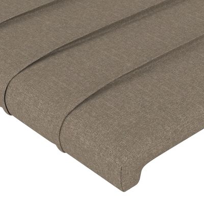 vidaXL Cabeceira cama abas tecido 103x16x118/128 cm cinza-acastanhado