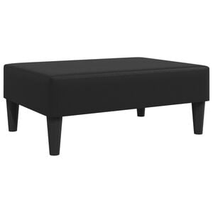 vidaXL Apoio de p&eacute;s 77x55x31 cm couro artificial preto