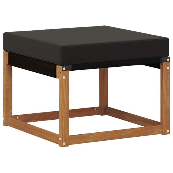 vidaXL Pufe para Exterior Madeira de Ac&aacute;cia Maci&ccedil;a e Tecido Textilene