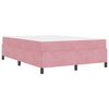 vidaXL Estrutura da Cama com colch&atilde;o Rosa 160 x 200 cm tecido