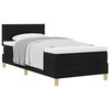 vidaXL Cama Box com almofada com cabeceira Preto 90 x 190 cm tecido