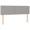 vidaXL Cama box spring c/ colch&atilde;o e LED 140x190 cm tecido cinza-claro