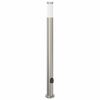 vidaXL Lumin&aacute;ria de poste com tomada, 110 cm, a&ccedil;o inoxid&aacute;vel, IP44