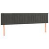 vidaXL Cabeceiras cinzento-escuro 160x5x78/88 cm veludo