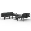 vidaXL 6 pcs conjunto lounge jardim com almofad&otilde;es alum&iacute;nio antracite