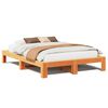 vidaXL Cama sem colch&atilde;o 140x200 cm madeira pinho maci&ccedil;a castanho-mel