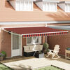 vidaXL Toldo Laranja e Marrom 450 x 300 x 165 cm Poli&eacute;ster e Metal