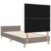 vidaXL Estrutura da Cama Cinzento-acastanhado 90 x 190 cm tecido