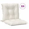 vidaXL Almofad&otilde;es lombares p/ cadeiras 4pcs mesclado tecido creme